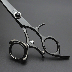6 pulgadas negro Barbero giratoria tijeras de pelo de alta calidad de corte de pelo de peluquería suministros - Product Image 3
