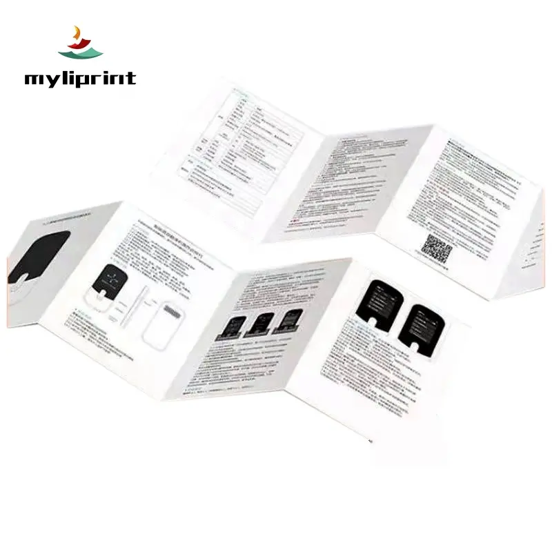Myliप्रिंट उत्पाद अनुदेश मैनुअल मुद्रण रंग एल्बम काले और सफेद पत्रक विज्ञापन फोल्डिंग प्रिंटिंग