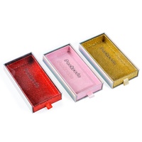 Boîte à cils rose de luxe avec logo personnalisé en gros bon prix emballage en vrac pour cosmétiques ensemble de papier à tiroir vide