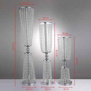 Conception <span class=keywords><strong>de</strong></span> luxe Décoration Vases En Métal <span class=keywords><strong>De</strong></span> Mariage Maîtresses Grand Cristal Or Argent Fleur Stand - Product Image 5