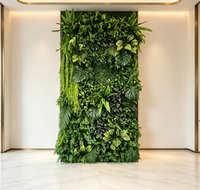 Panneaux de haie verticale décoratifs pour intérieur, en buis, plantes vertes, fausse herbe artificielle, mur végétal