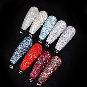 ZRKGEL Nouveau Gel <span class=keywords><strong>UV</strong></span> Super Brillant pour <span class=keywords><strong>Ongles</strong></span> 15ml 9 Couleurs Vente en Gros Gel Pailleté pour <span class=keywords><strong>Ongles</strong></span> Sans TPO HEMA Gel Pailleté Disco Échantillon Gratuit - Product Image 1