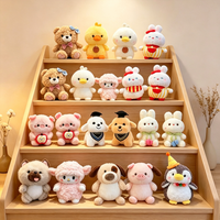 Vente en gros usine de jouets en peluche en vrac pour machines à griffes, poupées en peluche douces et adorables pour machines de jeux d'arcade