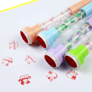 Stylo tampon mignon en forme de phoque, stylos à bulles 0,5 mm, stylo tampon roulant pour promotion - Product Image 3