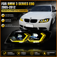 Pour BMW Série 3 E90 2005 à 2012, ensemble de phares avant de remplacement, style M3 Competition G80 2023, yeux ambrés DRL, accessoires