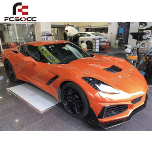 pour <span class=keywords><strong>Chevrolet</strong></span> <span class=keywords><strong>Corvette</strong></span> C7 ZR1 Style voiture pare-chocs Kit carrosserie pare-chocs avant lèvre Bodykit voiture accessoires - Product Image 5