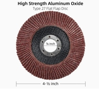 Disque à lamelles en oxyde d'aluminium 4,5 pouces 115 mm, meule abrasive de qualité industrielle pour métal et acier