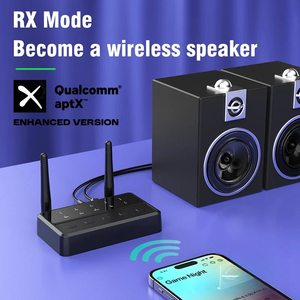Transmetteur-récepteur audio <span class=keywords><strong>Bluetooth</strong></span> 2 en 1 aptX-Adaptive AD/HD/LL AAC pour ordinateur de bureau, adaptateur sans fil stéréo HiFi pour musique, avec entrée AUX 3,5 mm et <span class=keywords><strong>RCA</strong></span> - Product Image 4