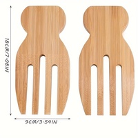 Fourchettes à salade en bambou écologiques et durables, ustensiles de service pour pâtes et légumes verts, cadeaux d'affaires, marque personnalisée, incontournable