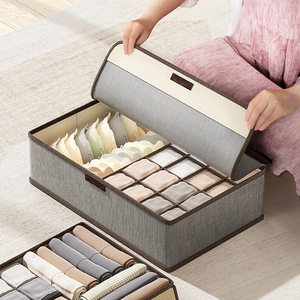 Underwear <b>Storage</b> <b>Box</b> Rectangle Covered <b>Drawer</b> Style Organizer For Home Dorm Sock Underwear - Product Image 2