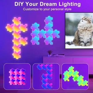 DIY Puzzle Design Wandlampe RGB Quantum Modulares Licht Musik-Sync LED Gaming-Licht Intelligente Wandlampe - Product Image 6