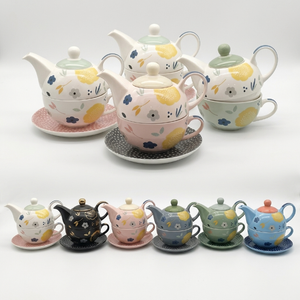 Juego de Té de Porcelana China Europea Vintage para una Persona, Taza y Tetera Apilables, Tema Jardín de Primavera, Artículos para el Hogar y la Cocina - Product Image 3