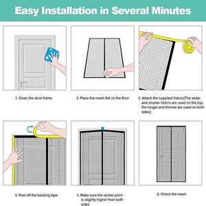 <span class=keywords><strong>Mosquitera</strong></span> Magnética Moderna <span class=keywords><strong>para</strong></span> <span class=keywords><strong>Puerta</strong></span>, de Poliéster, con Marco Completo, Resistente a Insectos, con Orificios de Ventilación Pequeños - Product Image 6