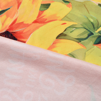 Tela de Seda de Leche Elástica y Transpirable de Alta Calidad con Estampado Floral Digital 100D para Ropa Interior Térmica para Niñas y Niños