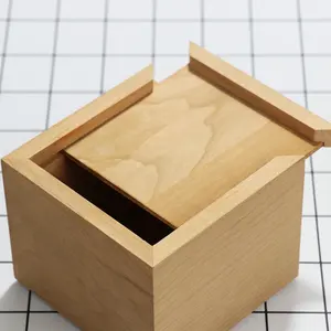 FSC BSCI Tissue Box Cover Decorative Wood Facial Tissue Holder With Sliding Lid Napkin Dispenser