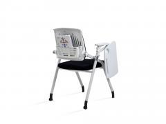 Borito Modern Design Training Room Visitors Mesh Chair Foldable Comfortable Adjustable Writing <b>Pad</b> Study Chair White - Product Image 5