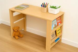 Bureau multifonctionnel pour tout-petits Table Montessori pour enfants Table de rangement en bois pour bricolage Bureau Montessori pour enfants avec étagère - Product Image 5