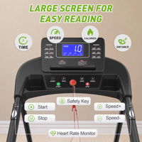Tapis de marche pour seniors, adapté aux personnes âgées, avec longue barre de soutien sécurisée pour des exercices quotidiens en toute sécurité à domicile