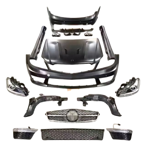 Veidt 11-14 für Mercedes-Benz C-Klasse W204 Modifizierter <span class=keywords><strong>C63AMG</strong></span> Großer Surround-Frontstoßfänger Heckstoßfänger Kühlergrill Stoßfänger-Karosserie-Kit - Product Image 1