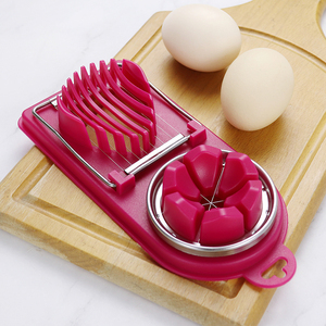 Accesorio de Cocina Portátil de Alta Calidad, Cortador de Huevos de Acero Inoxidable Moderno 2 en 1 con Base de Plástico para Huevos Cocidos y Uso Doméstico - Product Image 2