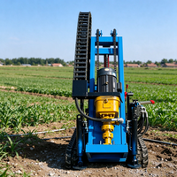 Foreuse hydraulique sur chenilles haute performance pour puits d'eau, machine de forage pour l'approvisionnement en eau rural