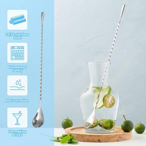 Cuchara de <span class=keywords><strong>Bar</strong></span> Profesional para Bartender, Cuchara Mezcladora de Cócteles de Acero Inoxidable para Uso en Restaurantes y Bares - Product Image 4