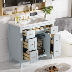 Nueva innovación muebles de sala de estar baño vanidades gabinete baño con precio al por mayor otros muebles de baño - Product Image 1