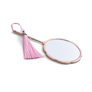 Espejo de Maquillaje de Mano con Borla, Color Rosa, con Logotipo Personalizado, Recuerdo de Boda - Product Image 5
