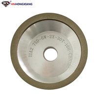 Meule diamantée en résine de haute qualité en forme de coupelle 11A2 pour machine à affûter les couteaux universelle en aluminium, grain 180, épaisseur 1 1/2