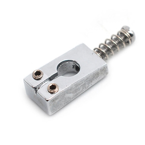 Sillines de Puente de Trémolo para Guitarra Eléctrica, Tipo Plano Cromado Independiente, Diseño de Orificio Redondo para Cuerdas, Intonación Precisa - Product Image 1