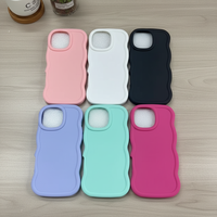 Coque Macaron Antidérapante Ondulée pour iPhone 17 16 15 14 13 12 11 Pro Max Plus, Housse de Protection Souple en TPU Antichoc
