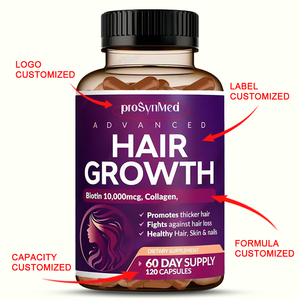 Capsules de vitamines capillaires avancées 24 en 1, palmier nain, <span class=keywords><strong>biotine</strong></span>, collagène, compléments alimentaires <span class=keywords><strong>pour</strong></span> adultes, soins des cheveux, de la peau et des <span class=keywords><strong>ongles</strong></span> - Product Image 6