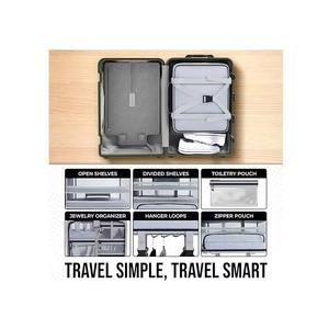 Organisateur de <span class=keywords><strong>valise</strong></span> suspendu à un seul niveau, tissu 100% polyester, grande capacité, cubes de rangement de voyage, bagages à main, literie - Product Image 6