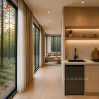 Maison préfabriquée moderne en verre, cabane modulaire pour Airbnb, location de vacances, station balnéaire, lodge de luxe, design personnalisé