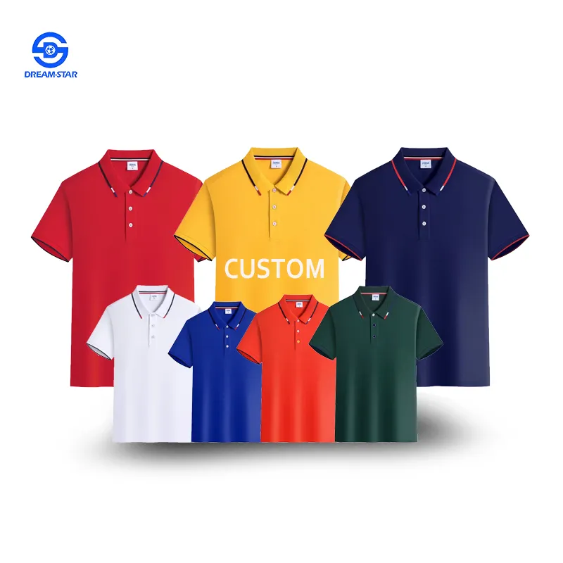 Toptan erkek Polo gömlekler süblimasyon işlemeli baskı Polo gömlek ile özel Logo