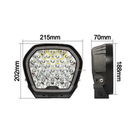 Projecteurs de travail à double couleur super lumineux 170W 12V, projecteurs LED de conduite haute puissance 9 pouces pour Hilux 4x4
