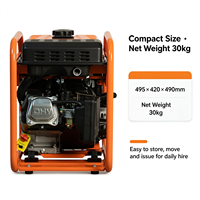 Générateur à essence refroidi par air 3,8 kW 4,2 kW de pointe, moteur 223 cm³, 230 V 50 Hz, alimentation portable pour chantier de construction, location, vente en gros