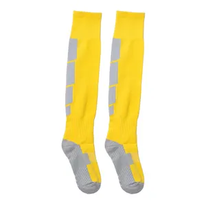 Benutzer definierte Fußball-Socken Erwachsene Kinder training Sport Rutsch feste schweiß absorbierende atmungsaktive lange Fußball-Socken