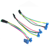 Rangkaian Kabel Wire Harness 26AWG UL1007 300V VW-1 Tahan Api 4 Pin Konektor 2 Arah Multi Warna PCB OEM LED