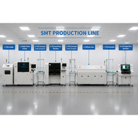 Ligne de production SMT automatique, ligne d'assemblage DIP, machine de placement de composants PCB, four de refusion, équipement de soudage à la vague