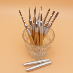 Ensemble d'art d'ongle en métal gravé d'or de luxe transfrontalier stylos à ongles à virole sertie brosses outil de luminothérapie de bricolage écologique - Product Image 2