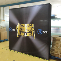 Impression de toile de fond de stand personnalisée avec logo personnalisé, bannière murale en tension pour entreprise