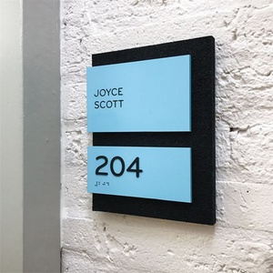 Wholesale Apartment <b>Door</b> Number <b>Plate</b> Home Address Plaques Hotel Number <b>Plates</b> Modern Acrylic Braille House Number Sign - Product Image 3