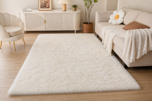 Tappeto Moderno Personalizzato in Finto Cashmere, Morbido e Soffice, Extra Spesso, Antiscivolo, Lavabile, a Pelo Lungo <span class=keywords><strong>per</strong></span> <span class=keywords><strong>Camera</strong></span> da Letto e Arredamento Casa - Product Image 4