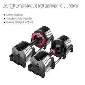 LonexFit Adjustable <b>Dumbbell</b> Set Metal 16kg 28kg 32kg 40kg Quick Change Knurled Handle Home Gym Workout - Product Image 2