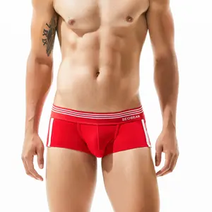Benutzer definierte Seobean Hot Sex Männer Unterwäsche Streifen Bund bequeme enge Jungen Boxer