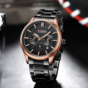 CURREN 8446 <b>Watches</b> Gold Black Stainless Steel Chronograph <b>Watch</b> <b>Men's</b> Sports Small Three Needle Quartz <b>Mens</b> Wristwatch for <b>Men</b> - Product Image 4