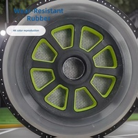 Roues de patins à roulettes LED bicolores de 125 mm, roues de patins en PU solide à haute élasticité, taille et logo personnalisés