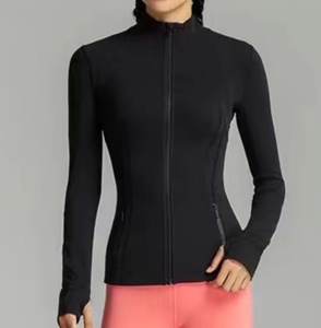 Custom logo Wholesale New Women Full Zip <b>Jacket</b> Yoga <b>Jackets</b> Women <b>Workout</b> Seamless Yoga <b>Jacket</b> - Product Image 1