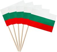 Prix plus bas et livraison rapide, nouveaux mini drapeaux de Bulgarie en forme de cure-dents pour décorer les cupcakes